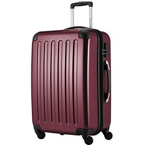 Hauptstadtkoffer ALEX Trolley Rigido Espandibile 65 cm (74 L) con Lucchetto a Combinazione, Valigia da Viaggio Robusta con 4 Ruote Doppie, Borgogna