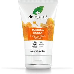 Dr. Organic Crema Piedi al Miele di Manuka - Idratazione Intensiva e Protezione Antiossidante, 125ml
