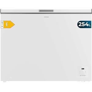 Cecotec Congelatore orizzontale - 254L - Bolero CoolMarket Chest 254 White E. Doppia funzione: Frigorifero o Congelatore, Inverter Plus, Basso consumo, Fast Freezing, Controllo semplice, Blocco