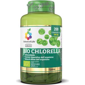 OPTIMA NATURALS Srl Bio Chlorella Colours of Life Optima 200 Compresse