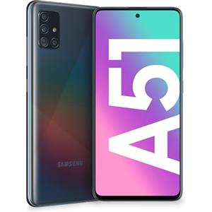 Samsung Galaxy A51 Smartphone, Display 6.5 Super AMOLED, 4 Fotocamere Posteriori, 128 GB Espandibili, RAM 4 GB, Batteria 4000 mAh, 4G, Dual Sim, Android 10, Nero