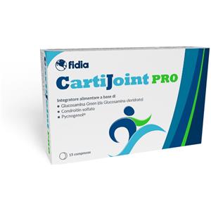 Fidia CartiJoint PRO - Integratore per articolazioni con glucosamina vegetale, condroitina e Pycnogenol, 15 compresse
