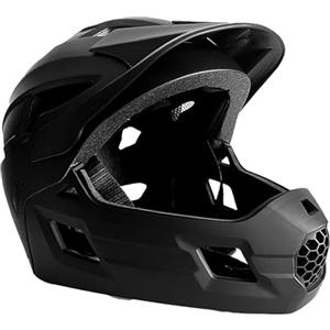 Crazy Safety Casco Bici Integrale - Blu | Per mountain bike, BMX, skateboard | Casco per bambini con mentoniera removibile | Casco integrale e standard | Casco da motocross taglia M 54-57 cm