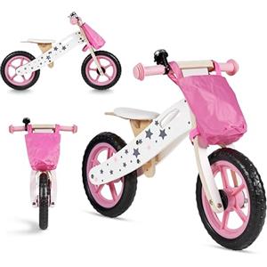 BUDDY BABY Bicicletta Montessori senza pedali, leggera e con sedile regolabile e campanello, bicicletta a 2 ruote, per bambini 3+ anni, unisex, in legno ecologico e biodegradabile