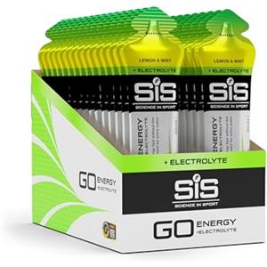 Science In Sport Sis Science in Sport GO Energy Gel + Elettroliti 30x60ml Limone e menta, Vegan - Per rifornire il corpo d'energia e mantenere il bilancio elettrolitico