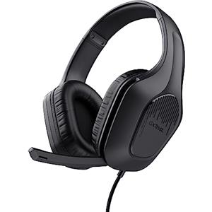 Trust Gaming GXT 418 Rayne Cuffie Gaming Leggere per PC Xbox PS4 PS5 Switch Mobile, Driver da 50 mm, Jack Audio 3.5 mm, Cavo 2m, Cuffie con Microfono Over-Ear, Nero