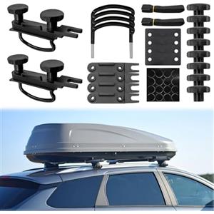 Idota 4 Kit Fissaggio Box Tetto, Staffa a U Kit Fissaggio Box Auto, Universale Kit di Montaggio per Box da Tetto