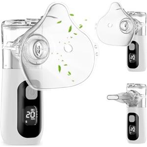 Berrlly Aerosol Portatile per Adulti e Bambini, Berrlly Macchina Aersol Silenzioso con Autopulente, Aerosol con Display Digitale USB-C Ricaricabile per Viaggi e Uso Domestico