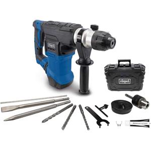 Scheppach Martello perforatore DH1500 Plus 4 in 1 SDS-Plus | 1500 W / 7Joule martello demolitore | 6 velocità 0 - 920 giri/min; 4250 bpm, impugnatura anti-vibrazione, potenza di foratura 32 mm