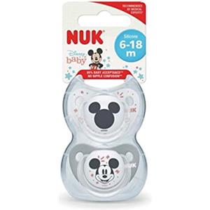 NUK Succhietto Nuk TL Disney Mickey Silicone 2 Pz Grey-6-18-mesi