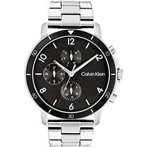 Calvin Klein Orologio analogico multifunzione al quarzo da uomo con cinturino in acciaio inossidabile argentato - 25200067