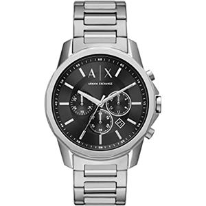 Armani Exchange Orologio da uomo, movimento a tre lancette, cassa in acciaio inossidabile da 44 mm e bracciale in acciaio inossidabile, AX1720