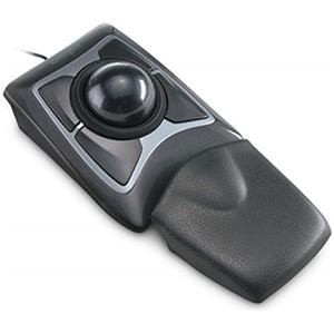 Kensington Mouse Trackball Expert con cavo e Poggiapolsi Integrato, per PC, Mac e Windows, Rotella di Scorrimento, Design Ergonomico Ambidestro, Tracciamento Ottico, Sfera 55 mm, Nero/Grigio (64325)