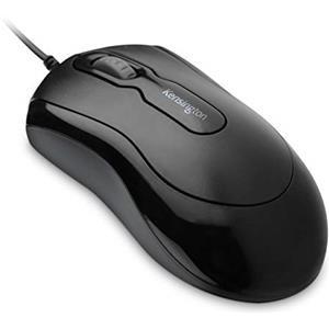 Kensington Mouse-in-a-box con cavo USB 3.0 da 180 cm, Mouse Ottico, Design Ambidestro con Rotella Scorrevole, Nero, K72356EU