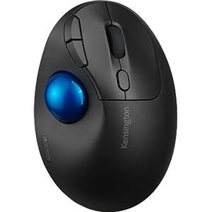 Kensington Pro Fit Ergo TB450 Trackball Wireless e Bluetooth 2,4 GHz, Durata della Batteria fino a 18 Mesi, Comando a Pollice, Realizzata al 50% in Plastica Riciclata, 34 mm, blu, K72194WW