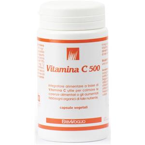 ERBAVOGLIO PRODUCTION Srl Vitamina C 500 mg EBV 100 Capsule ad Alto Dosaggio Integratore Antiossidante per Sistema Immunitario