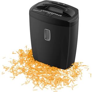 GENIE 12218 580 XCD PLUS Distruggidocumenti, Taglio Trasversale, Capacità 10 Fogli, Distruggi CD, Contenitore da 21 litri, Livello di Sicurezza P4, Nero