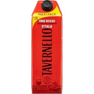 Tavernello Classico Vino Rosso d'Italia, Vino Equilibrato e Profumato, 11% Vol, Confezione con 1 Brick da 1,5 L