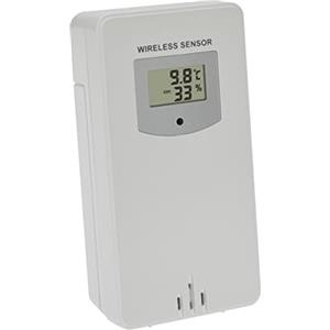 TFA Dostmann Trasmettitore aggiuntivo o sostitutivo, 30.3253.02, per stazione meteo Luna (35.1165.01) e OAK (35.1167.54), 433 MHz, bianco