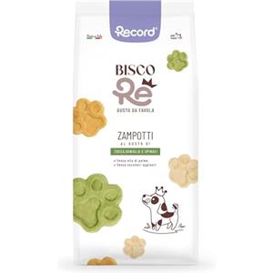 Record BiscoRe Biscotti Naturali per Cani Zucca, Vaniglia e Spinaci, 1kg