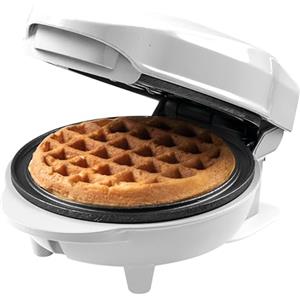 Bestron Waffle Maker, Piastra per waffel mini Ø10 cm, piccola macchina per waffel con rivestimento antiaderente, per compleanni di bambini, feste di famiglia, Pasqua o Natale, 550 watt, colore: Bianco