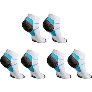 FAVOLOOK Calzini per fascite plantare, confezione da 3, per la cura dei piedi, calze a compressione, per uomo e donna, alleviare il dolore, supporto per tallone(L-XL)