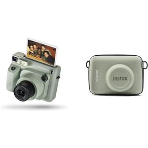 instax Fujifilm INSTAX WIDE 400 - Fotocamera Istantanea Analogica + Custodia per fotocamera WIDE 400, Verde