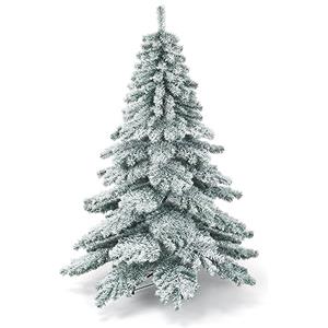 COSTWAY Albero di Natale Innevato 180/230cm, Albero di Natale con 657/1313 Rami Folti e Base di Metallo con Cuscinetti Antiscivolo, Decorazione Natalizia per Casa, Ufficio e Negozio (180 cm)