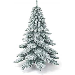 DREAMADE Albero di Natale Innevato 180/230 cm, Abete Artificiale con Base di Metallo Foglie Spesse, Aspetto Rigoglioso,in 100% PVC, Perfetta Decorazione (180CM)