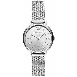 Emporio Armani Orologio Donna, movimento a due lancette, cassa in acciaio inossidabile 32 mm, bracciale in acciaio inossidabile, AR11128