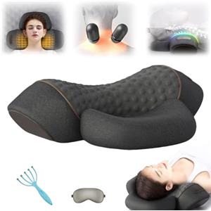 Generico Fisiorest Massaggiatore for il collo 3 in 1, Cuscino for massaggiatore for il collo 3 in 1, Massaggiatore for il sollievo del collo, Massaggio profondo e rilassamento, Con calore (black)