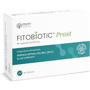 Mitipharma Fitobiotic® Prost | Integratore Prostata Uomo | Serenoa Repens Prostata | Saw Palmetto, Epilobio, Fermenti Lattici Probiotici | 40 Capsule | Senza glutine | Prostata Integratore