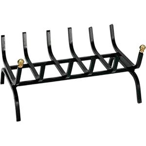 Generico BRUCIALEGNA POGGIALEGNA LEGNA IN FERRO PESANTE PER CAMINO CON POMELLI IN OTTONE (50x30x26h cm)