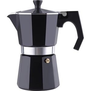 wedrink Caffettiera Moka espresso Stove 9/6 Tazze, macchina espresso italiano Moka, moka pentola 300ml-450ml manico in legno antiscottatura (6 Tazza, Nero)