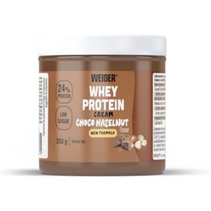 Weider Whey Protein Choco-Hazelnut Spread (250g). Crema di Cioccolato e Nocciole Spalmabile con 22% di proteine. A basso contenuto di zuccheri. Senza olio di palma e senza glutine.