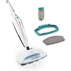 Leifheit CleanTenso Pulitore vapore anti-batteri, Vaporetto con tempo brevissimo di riscaldamento, Scopa a vapore con regolazione del vapore continua