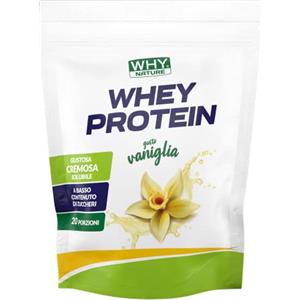 WHY NATURE WHEY PROTEIN - Proteine Whey - Proteine in Polvere per la Massa Muscolare - Proteine Concentrate del Siero del Latte Senza Glutine - Gusto Vaniglia - 400 gr