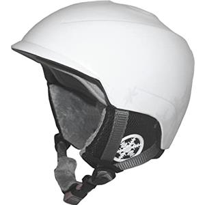 Dynamic24 Casco da sci per bambini, da snowboard, per ragazze, ragazzi, ragazzi, bambini, protezione per lo sci, con supporto per occhiali da sci, taglia XS S, circonferenza testa 47-51 cm (bianco)
