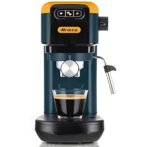 Ariete 1399 Macchina da caffè espresso Mango Yellow, Per polvere e cialde ESE, 1300 W, Capacità 1,1L, 15 bar di pressione, Filtro 1, 2 tazze e cialda ESE, Cappuccino, Giallo