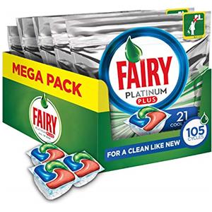 Fairy Platinum - Pastiglie per lavastoviglie All-In-One, 72 capsule, limone, pastiglie per lavastoviglie