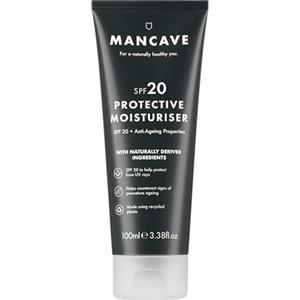 ManCave Crema Viso SPF 20 100ml, Crema Antirughe con Formula Naturale, Crema Idratante Viso con Rosa Mosqueta e Vitamina E, Vegana, Flacone in Plastica Riciclata, Prodotta in Inghilterra