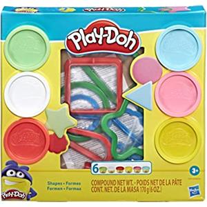 Hasbro Play-Doh Forme Divertenti - Set di Pasta Modellabile Colorata con 6 Vasetti e Formine per Bambini