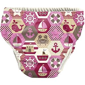 Pss! - Pannolino per Bambini per l'Acqua - Modello Sailor Girl - Per Bambini da 3 a 8 kg - Taglia S - Unisex - Design Multicolore -Assorbente e Riutilizzabile -Impermeabile e Confortevole - 1 Pièce