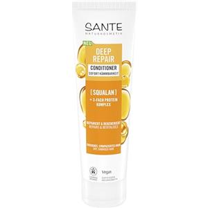 SANTE Naturkosmetik Deep Repair Conditioner Squalan + 3 strati di proteine, balsamo vegano e idratante per capelli lisci, cura per capelli secchi e danneggiati, 150 ml