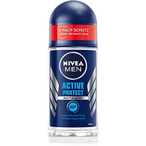 NIVEA MEN Active Protect roll-on deodorante (50 ml), antitraspirante per 48 ore di protezione contro il sudore, deodorante con preziosi estratti di mare