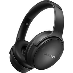 Bose QuietComfort SC Headphones con cancellazione del rumore wireless, Bluetooth cuffie over-ear con durata della batteria fino a 24 ore, con Custodia Morbida, Nero