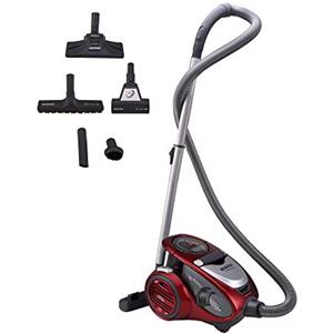 Hoover XARION PRO XP81_XP25011 Aspirapolvere a Traino, Senza Sacco, Multiciclonico, Spazzola Parquet, Filtro Hepa, 800W, Rosso