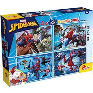 Liscianigiochi Lisciani Giochi Marvel Puzzle DF Maxi Floor 4 x 48 Spiderman, 100385