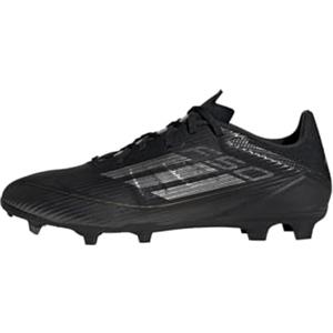 adidas F50 League Football Boots Firm Ground, Scarpe da Calcio Unisex-Adulto, Core Black/Iron Metallic/Gold, 42 2/3 EU