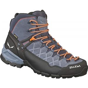 SALEWA Ms Alp Trainer Mid Gore-tex, Scarponi da trekking e da escursionismo Uomo, Ombre Blue/Fluo Orange, 44 EU